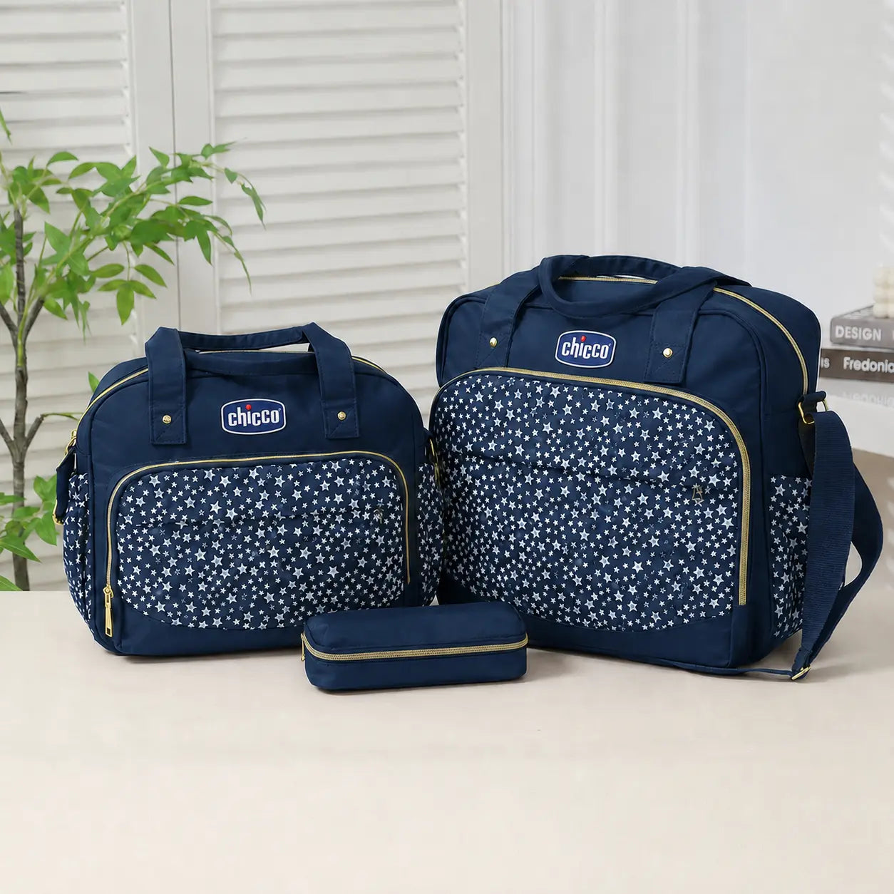 Sac à langer pour bébé KIDLO, ensemble de 3 pièces avec poches pratiques et design élégant, idéal pour les sorties avec bébé.