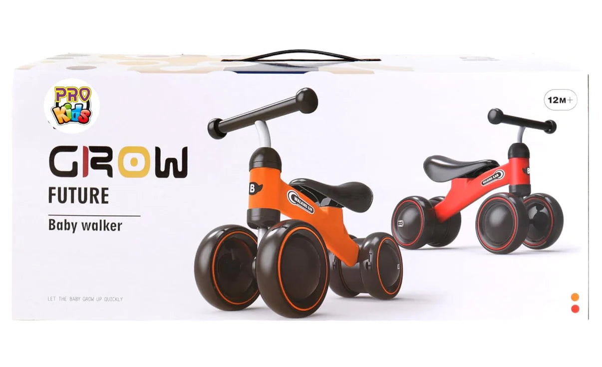 Vélo d’équilibre 4 roues sans pédales pour enfants de 1 à 2 ans, marque KIDLO, avec cadre coloré et roues stables