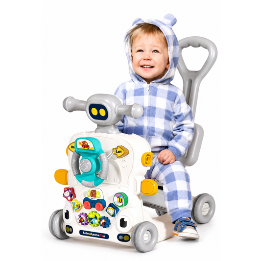 Trotteur - Push Cart - 6 en 1 - Évolutif - Interactif - Multicolore