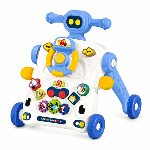 Trotteur - Push Cart - 3 en 1 - Évolutif - Interactif - Multicolore