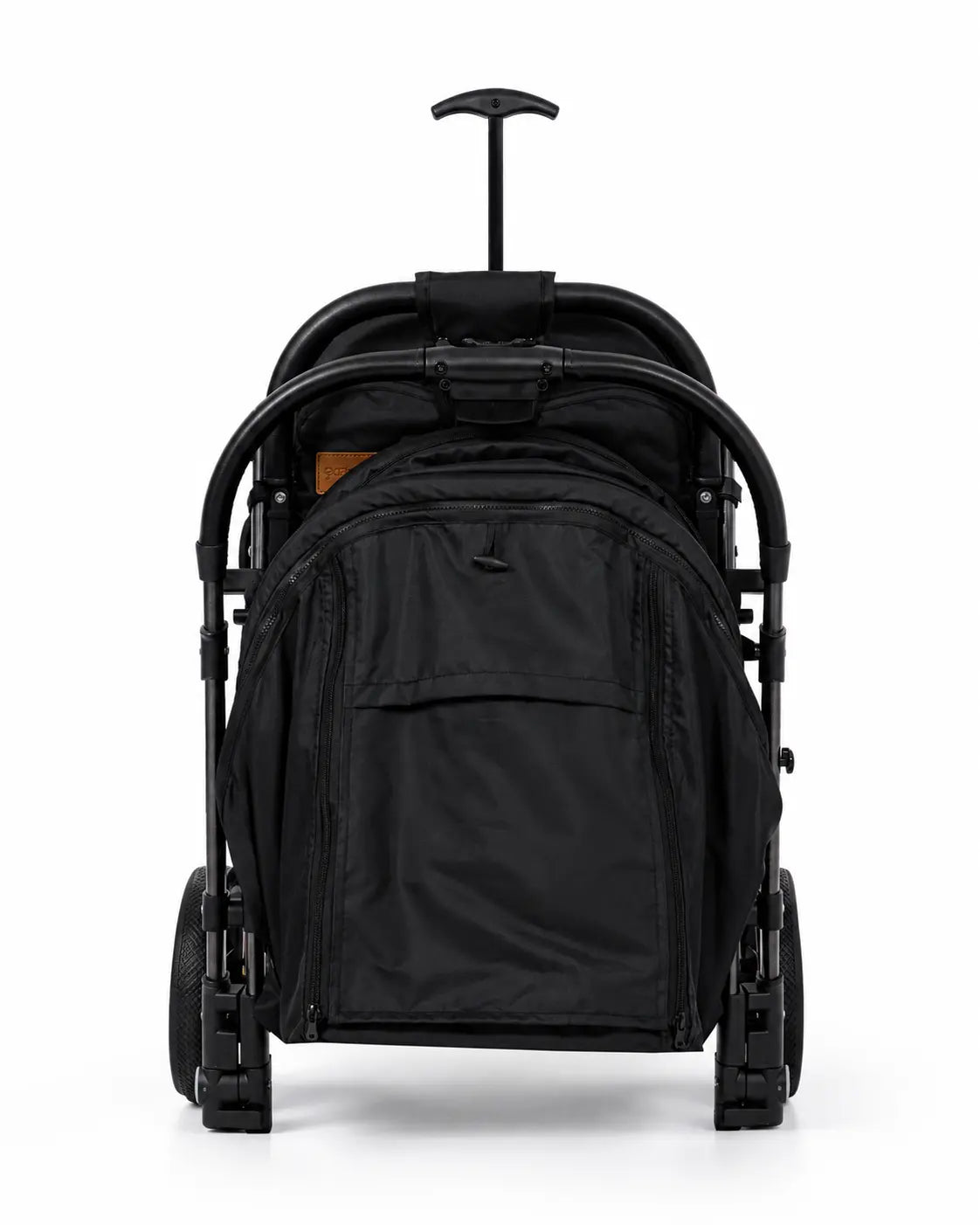 Poussette valise réversible noire pour bébé de la marque Kidlo, compacte et pratique, idéale pour les voyages et balades.