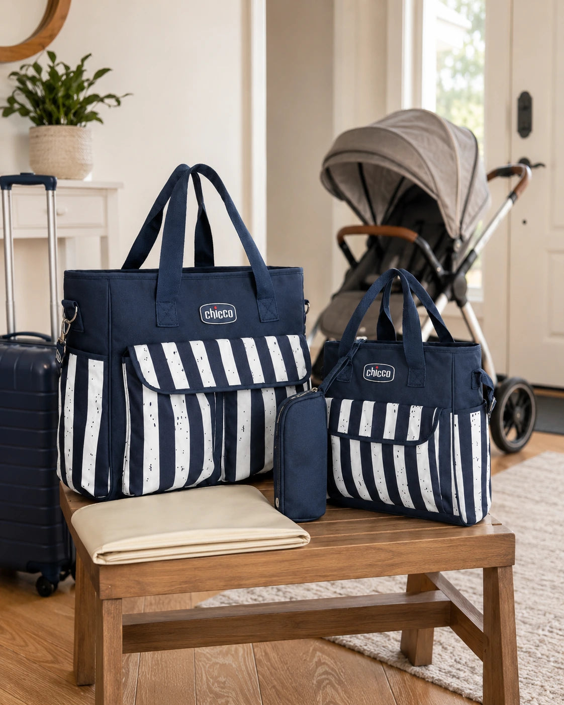 Sac à langer Chicco 3 en 1 – Bleu ou Rouge