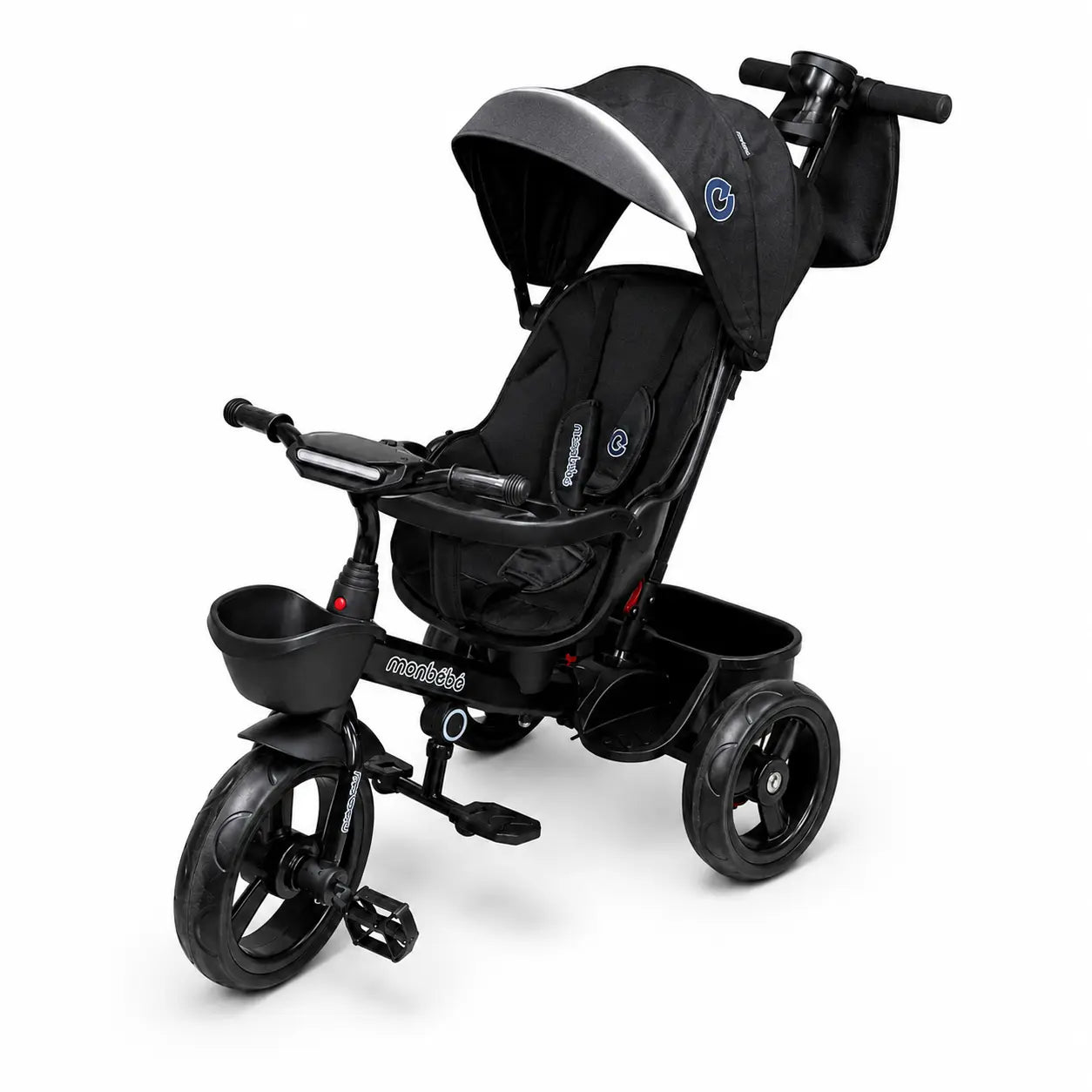 Poussette évolutive KIDLO à 3 roues pour enfants, tricycle poussette avec guidon ajustable, image en couleur.
