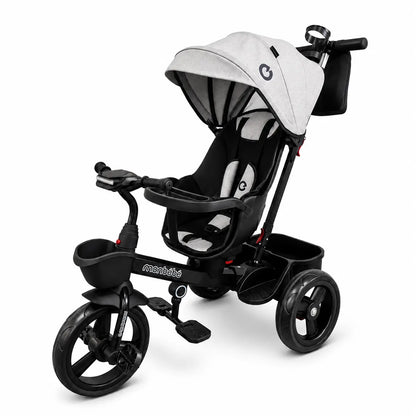 Poussette évolutive à 3 roues de la marque KIDLO, tricycle poussette pour enfants, visible avec siège et guidon.