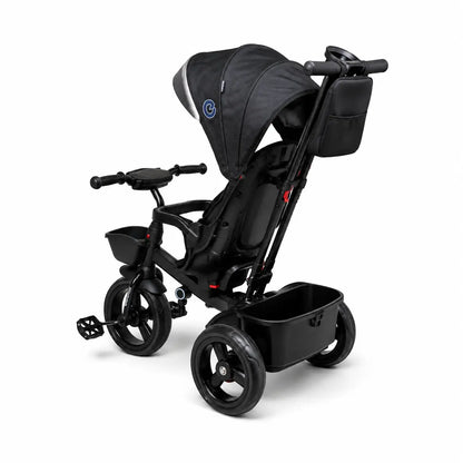 Poussette évolutive à 3 roues KIDLO, tricycle poussette pour enfants, image montrant le cadre et les roues en détail