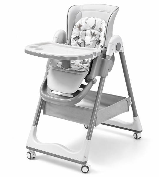 CHAISE HAUTE BÉBÉ MULTIFONCTIONNELLE GRIS – MON BEBE