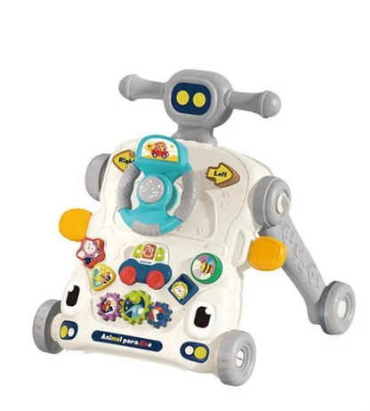 Trotteur - Push Cart - 3 en 1 - Évolutif - Interactif - Multicolore