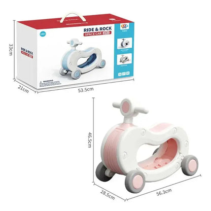 Quadricycle KIDLO Vélo d’Équilibre Bébé 2 en 1 avec siège balançoire, facile à manipuler pour enfant, en couleurs vives et sécurisé.