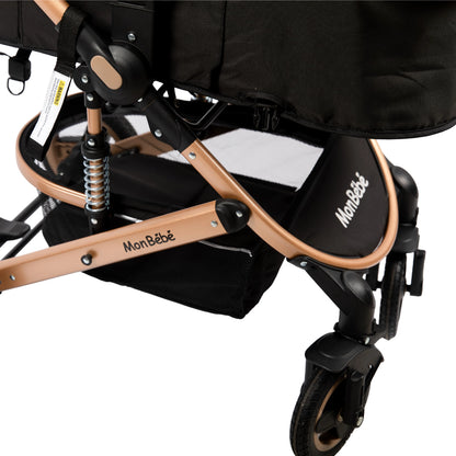 Poussette 3 en 1 Mon Bébé – Réversible avec Maxi Cosi et Sac à Langer