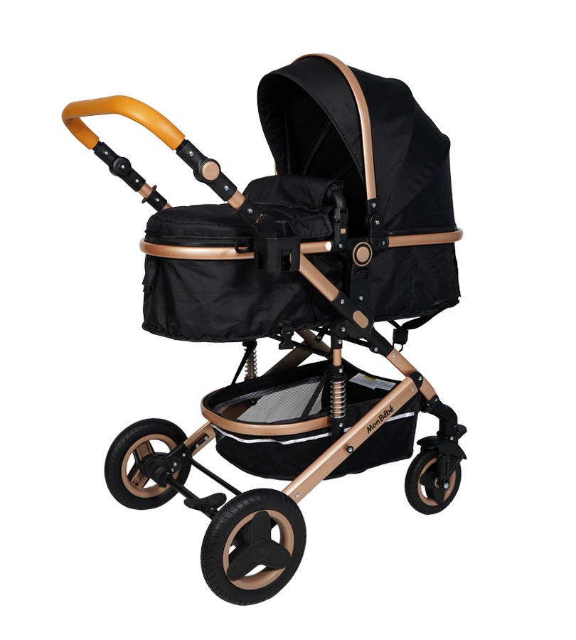 Poussette 3 en 1 Mon Bébé – Réversible avec Maxi Cosi et Sac à Langer