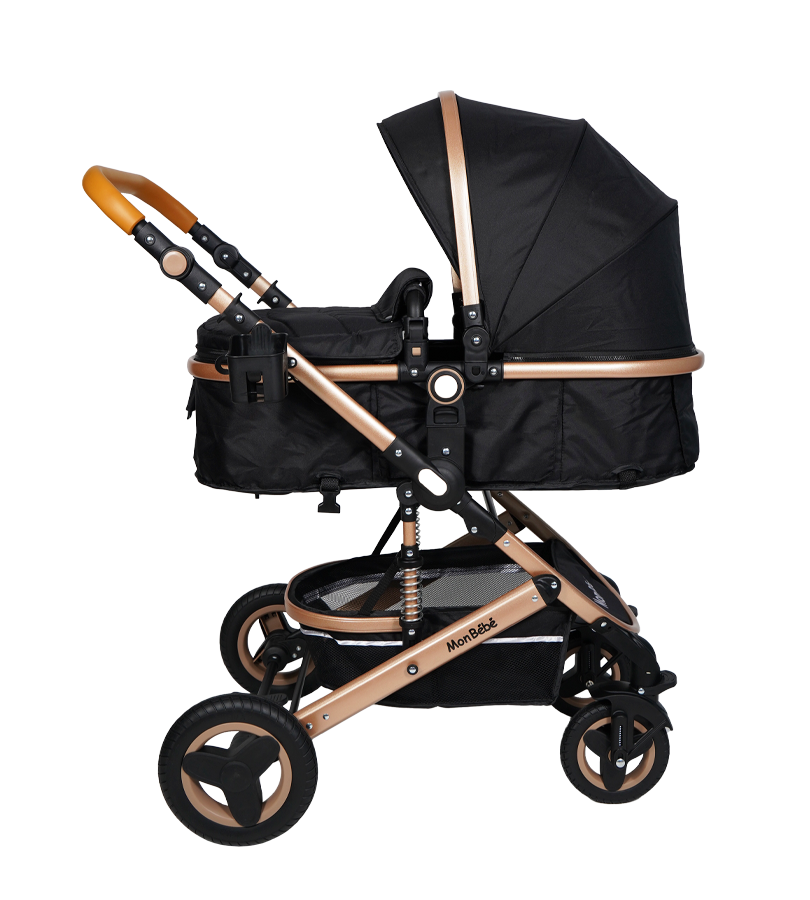 Poussette 3 en 1 Mon Bébé – Réversible avec Maxi Cosi et Sac à Langer