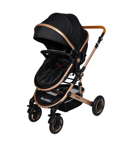 Poussette 3 en 1 Mon Bébé – Réversible avec Maxi Cosi et Sac à Langer