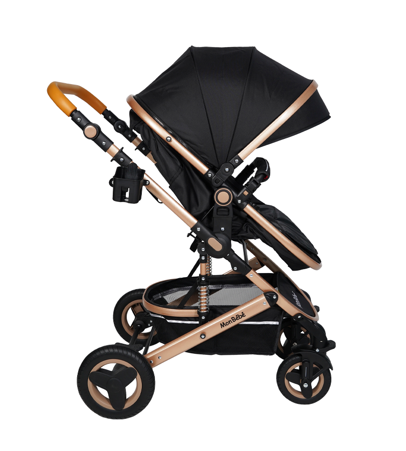 Poussette 3 en 1 Mon Bébé – Réversible avec Maxi Cosi et Sac à Langer