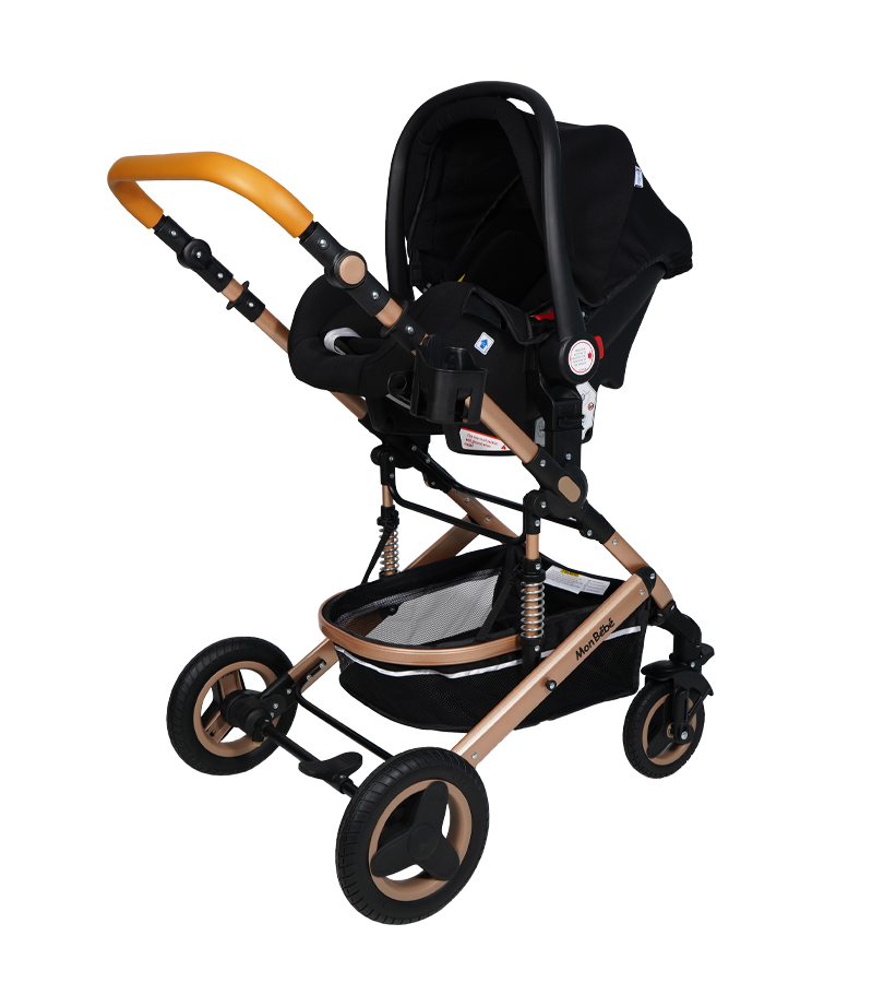 Poussette 3 en 1 Mon Bébé – Réversible avec Maxi Cosi et Sac à Langer
