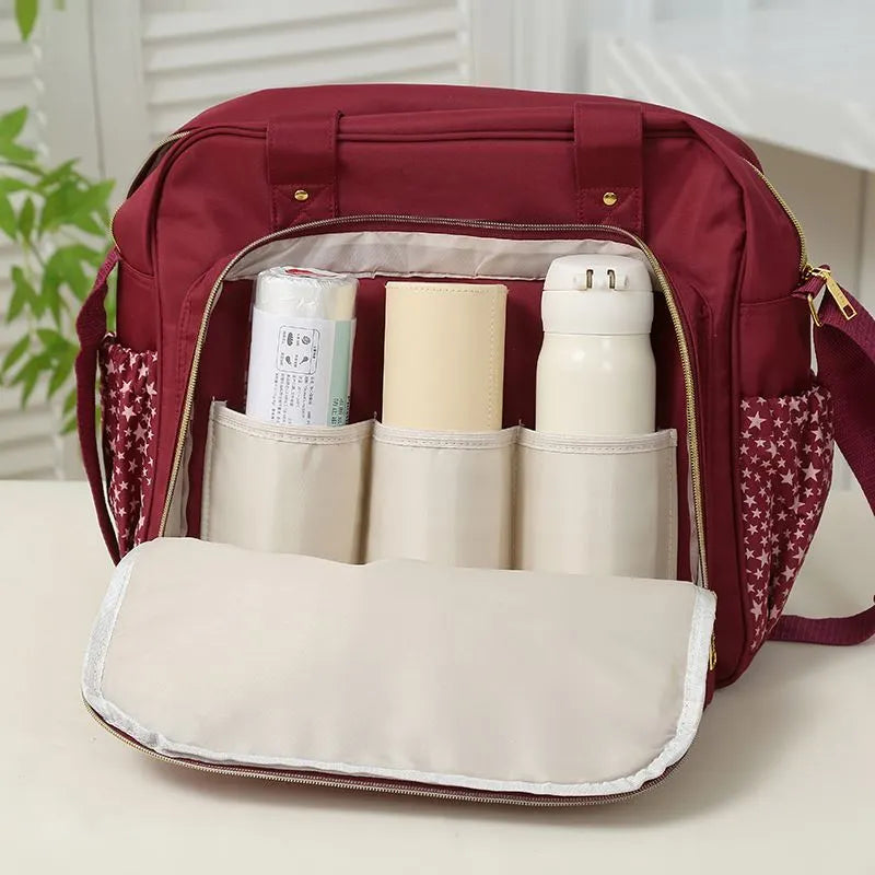 Sac à langer bébé KIDLO, ensemble de 3 pièces avec poches et bandoulière, parfait pour les sorties avec bébé.